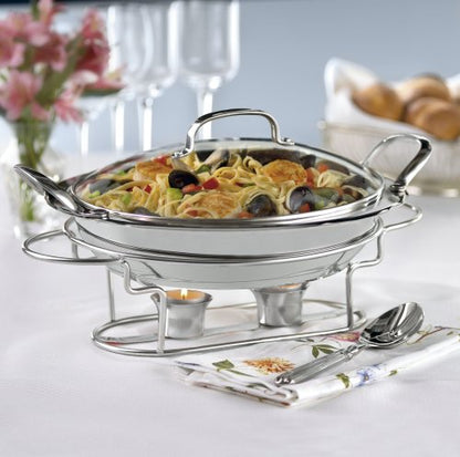 Cuisinart 7BSR-28 Stainless 11-Inch Round Buffet Servers , Silver - size: 11-Inch