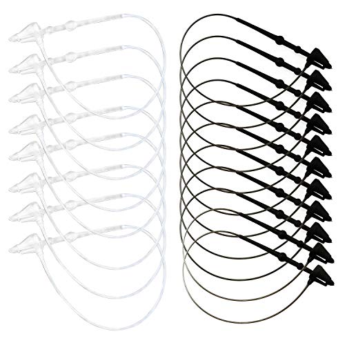 DTTRA 2000PCS Black and Transparent Plastic Fastener Hang Tag Snap Lock 3'' Pin Security Loop for Retail Store Clothing