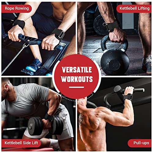 Weight Lifting Wrist Strap, Double-Layer Leather for Deadlift Powerlifting - color: Midnight Black