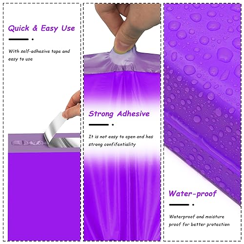 JinRuiKJ Poly Mailers 6x9 Inch, 100 Pcs Shipping Bags, Purple - color: Purple, size: 6*9inch 100pcs