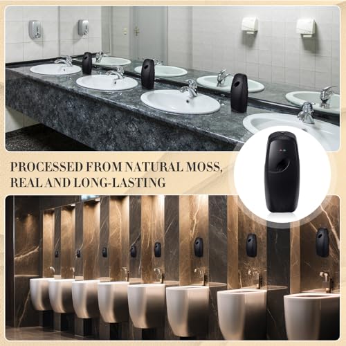 Maxcheck Automatic Air Freshener Spray Dispenser 2 Pack Wall Mounted Free Standing Restroom Air Freshener Battery Operated Automatic Sprayer Dispenser for Home Bathroom Commercial Time Scent(Black) - color: Black
