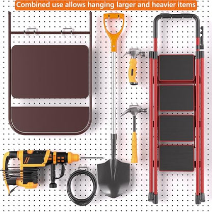 FRIMOONY Heavy Duty Pegboard Hooks 30 Pack, 4 Inch Long, Fitting 1/4 Inch Pegboard Holes, Silver Metal Garage Workshop Shed Organizer - style: 30Pack