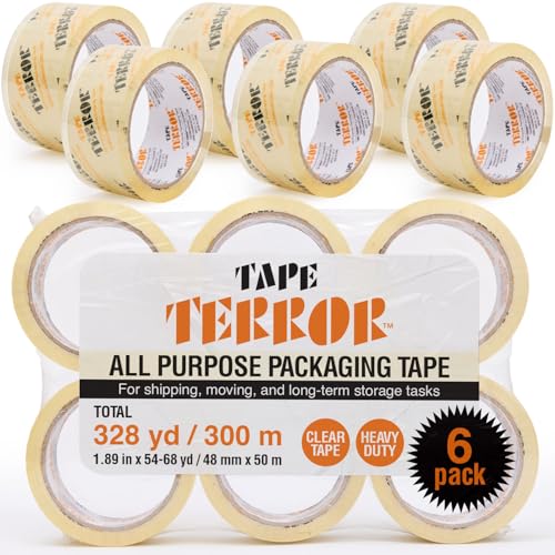 All-Purpose Clear Packing Tape (6 Rolls) - 48mm x 50m Per Roll - style: AP Tape – 6 Pack