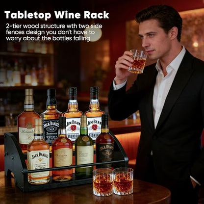 Mini Coffee Syrup Rack, 2-Tier - color: 2-tier Wood