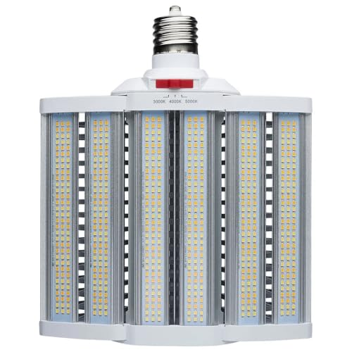 Satco S28938R1 110W LED Shoebox Retrofit Lamp, Wattage Selectable (90W/100W/110W), 3CCT (3000K/4000K/5000K), EX39 Base, 15400 Lumens, Ballast Bypass, Enclosed Fixture Rated, DLC 120-277V (4 Pack)