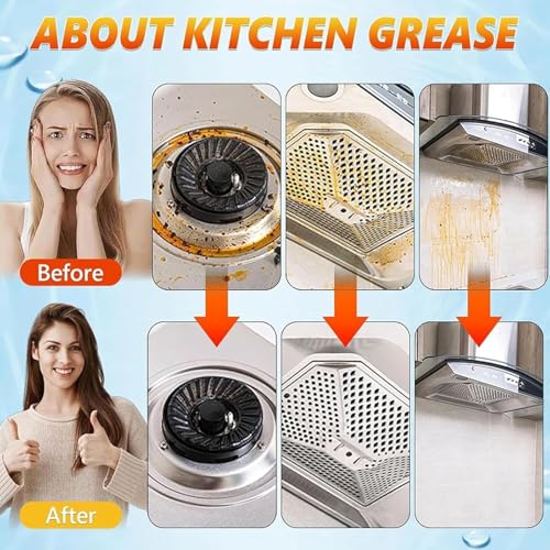 Heavy Oil Cleaner Stain, Multi-Purpose Cleane- 500ml Effective Multi-Purpose Cleaner, Heavy Oil Cleane with Spray Nozzle Spray & Towel for Kitchen, Household, Oven, Stove, Range Hood, Sink