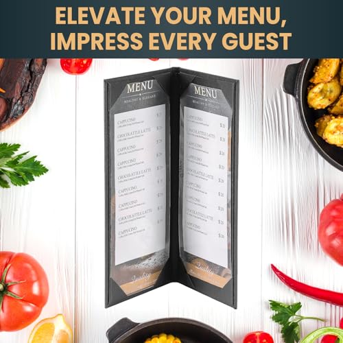 1 Pack 2 View Menu Holder Menu Covers 4.25" x 11" - size: 2 View