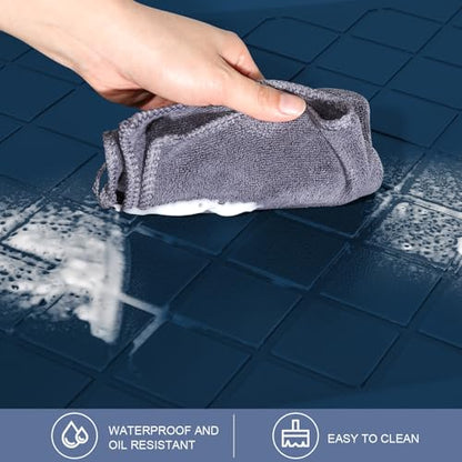 Cushioned Kitchen Mat 2 PCS, Anti Fatigue Kitchen Rugs, Heavy Duty Non-Skid, Ergonomic Comfort Foam Kitchen Floor Mat for Home, Office, Sink, Laundry, Blue - color: Blue