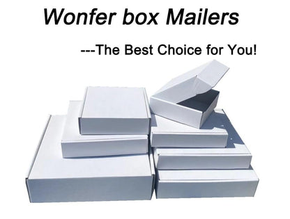 50 pack Small Shipping Box,9x6x2'',Corrugated Mailer,Cardboard Box, White - size: 9x6x2"