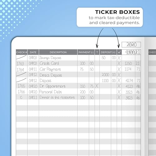 Clever Fox Check Register Book, Checkbook Ledger, 5.8x8.3 Mystic Blue - color: Mystic Blue, size: A5 (5.8'' x 8.3'')