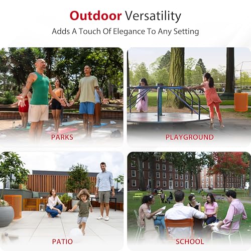 Leisure Craft 32 Gallon Commercial Outdoor Trash Can, Metal, Made in USA - color: Orange