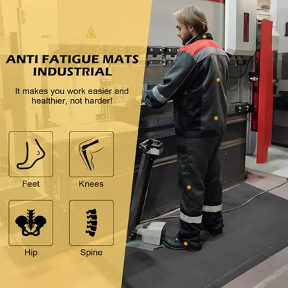 3 x 5 FT Anti Fatigue Mats 15/16 Inch Thick Sponge Ergonomic Mat - size: 59.9"L x 36.2"W x 0.9"Th
