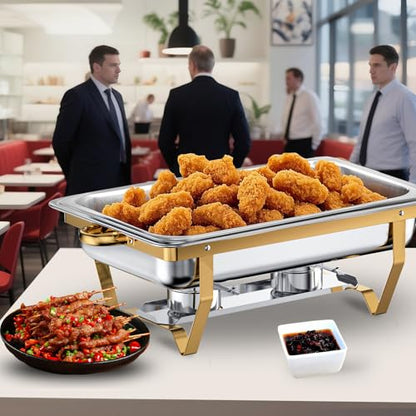 Chafing Dishes for Buffet, 9QT 5 Pack Chafing Dish Buffet Set - size: 5 Pack Gold