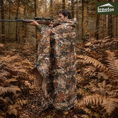 Lenotos Woobie Blanket, Thermal Insulated Military Poncho Liner, Water-Resistant, Portable, Insulation, for Hiking, Survival with Compression Carry Bag (Tree Camo Bionic) - color: Tree Camo Bionic