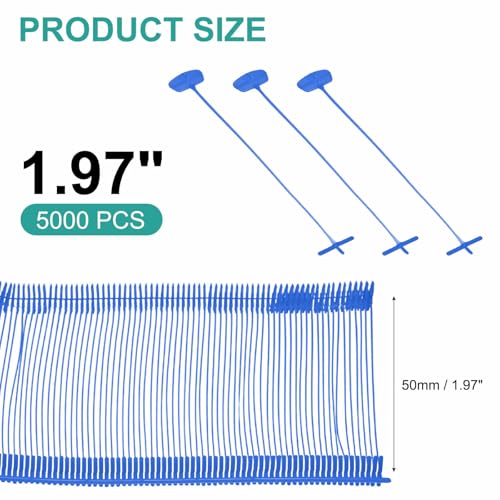 Standard Tagging Gun Fasteners 2" Label Gun Price Tagging Barbs - color: Blue, size: 2 Inch