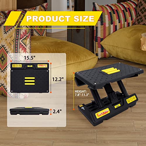 footrest for Under Desk at Work, Massage and Soft Cushion, for Multi-Scene - color: Soft Cushion- Yellow