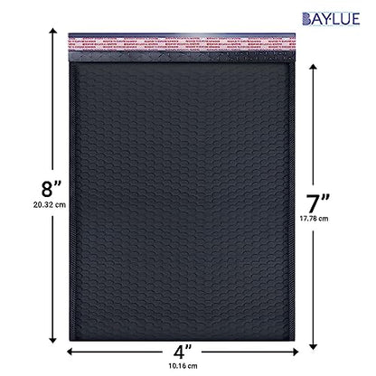 Small Black Bubble Mailers 4x8, Poly Padded Envelopes #000, 500 Pack - color: Black, size: 4"x8" / 500 Pack