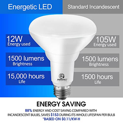 Energetic 12 Pack LED Recessed Light Bulb BR30 1500LM, 5000K - size: 12 Count (Pack of 1)
