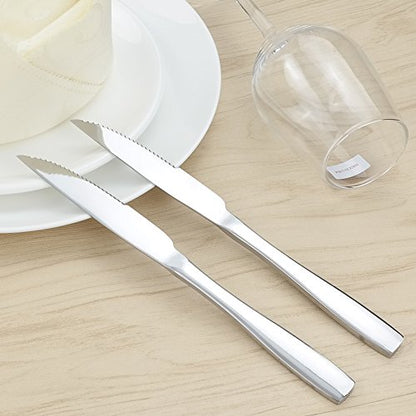 8-Piece Stainless Steel Steak Knives for Chefs Commercial Kitchen