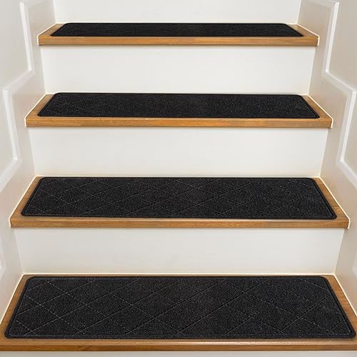 Stair Treads for Wooden Steps Indoor, KOOTETA 15 Pack 9" X 36" Non Slip - color: Black, size: 9" x 36"