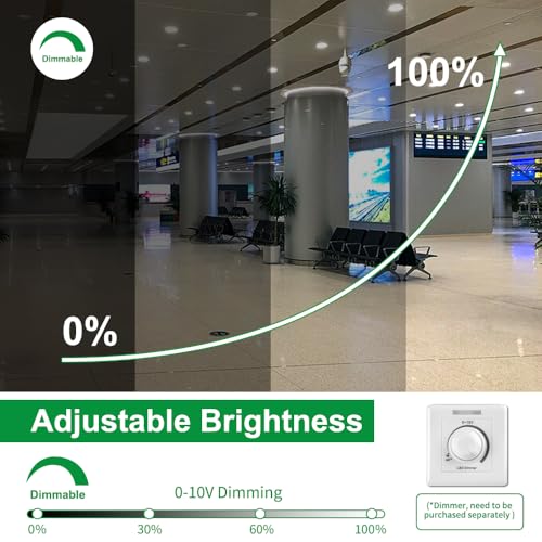 6 Inch Commercial LED Downlights 120-277Vac, 0-10V Dimmable, 6PK