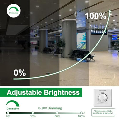 6 Inch Commercial LED Downlights 120-277Vac, 0-10V Dimmable, 6PK
