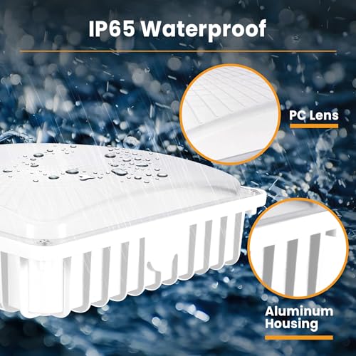 LED Canopy Light, 30W/45W/60W/70W Selectable, 3000K/4000K/5000K 3CCT, 4Pack