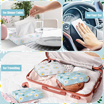 Yinder 24 Pcs Small Tissue Cube Box 960 Sheets for Classroom, Fresh Daisy - style: Fresh Daisy