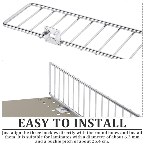 Yaocom 10 Pcs Gondola Shelf Fence 48x3'' Retail Front Wire Guard, Metal - color: Grey, size: 48" X 3"