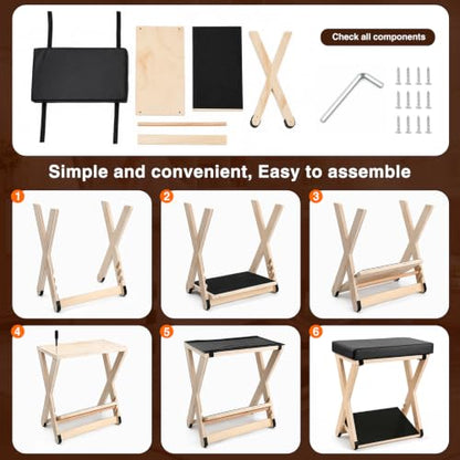 Adjustable Foot Rest Under Desk with 3 Tilt Angles