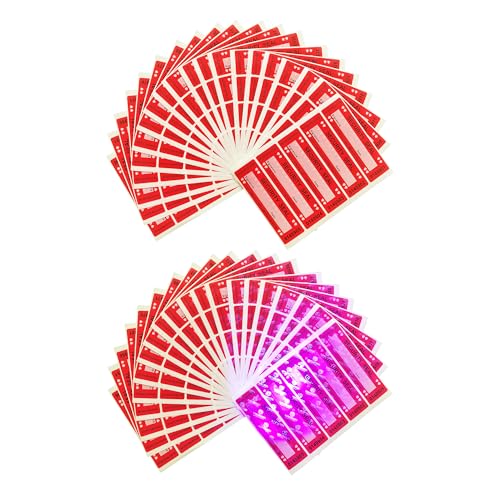 100pcs Tamper Proof Stickers Seals Labels (Matte Red, 1" X 3.54") - color: Matte Red 1, size: 1" X 3.54"