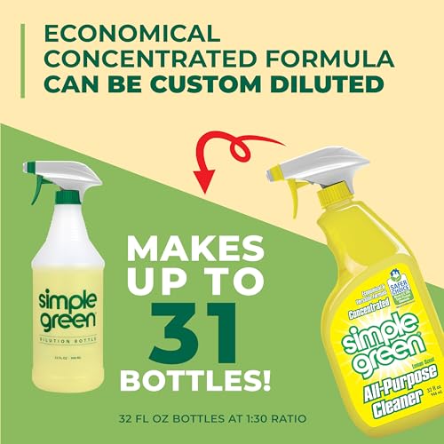 Simple Green All-Purpose Cleaner, 32 Fl Oz (Pack of 3), Lemon, 96 Fl Oz - size: 32 Fl Oz (Pack of 3)