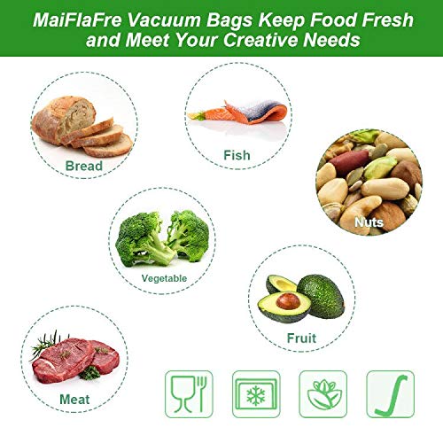 8RL Vacuum Sealer Bags Rolls 8"x20'(4)+11"x20'(4)for Food Storage - size: 8 Pack= 8"x20'(4Rolls)+11"x20'(4Rolls)