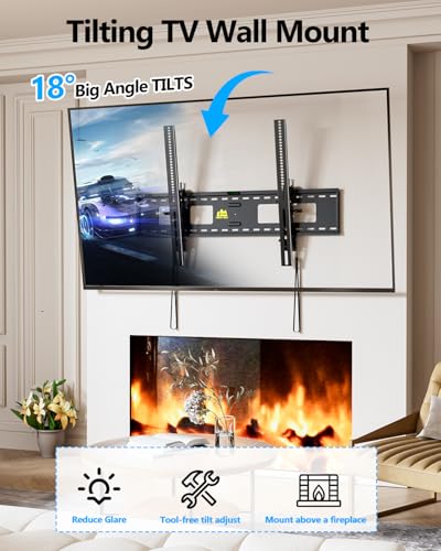 FORGING MOUNT Heavy Duty Tilting TV Wall Mount for Large TVs 47-120 Inch, Tool-Free Tilt Low Profile TV Mount,3-Stud Wall Mount Universal Bracket,VESA 900x600, Holds 275lbs, Fits 16/18/24/32" Studs - size: Fits 47-120" TVs / Max 900x600mm Tilt