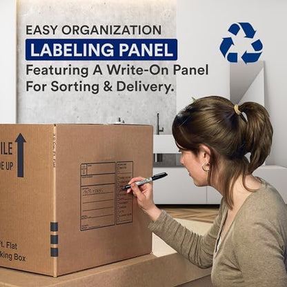 BOX USA Heavy Duty Moving Boxes 18"L x 18"W x 24"H (6-Pack) Large - Corrugated Cardboard Box for Shipping, Mailing, Packing, Packaging and Storage - size: Heavy Duty 6-Pk 18x18x24"