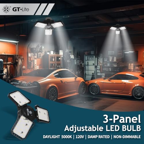 GT-Lite 3000 Lumen LED Garage Light, 300Watt Equivalent - color: 3000 Lumen