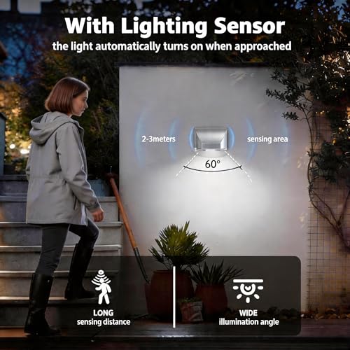 Key Light Door Light, Small Motion Sensor Light with 4 LED Bulbs, Battery Powered Night Lights for Hallway, Stairway, Kitchen, Closet, Bedroom (Silver) - color: Silver