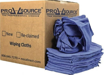 PRO SOURCE 5 Lb Box Virgin Surgical Lint-Free Blue Cotton Huck Towels: 16" x 25" - size: 5 lb