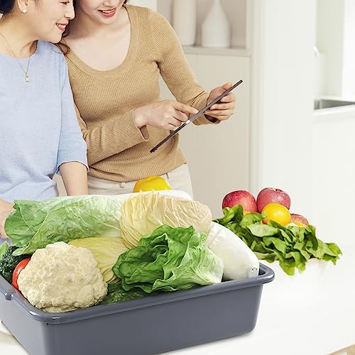 Drephia 4 Pack 13 L Utility Commercial Bus Tubs, Plastic Bus Box Bin