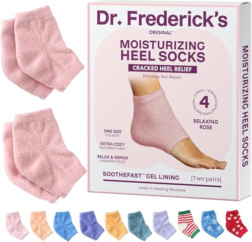 Dr. Frederick's Original Fuzzy Heel Socks - color: Relaxing Rose