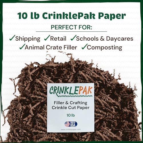10LB Chocolate Crinkle Paper Gift Basket Filler USA Made - color: Chocolate, size: 10 LB