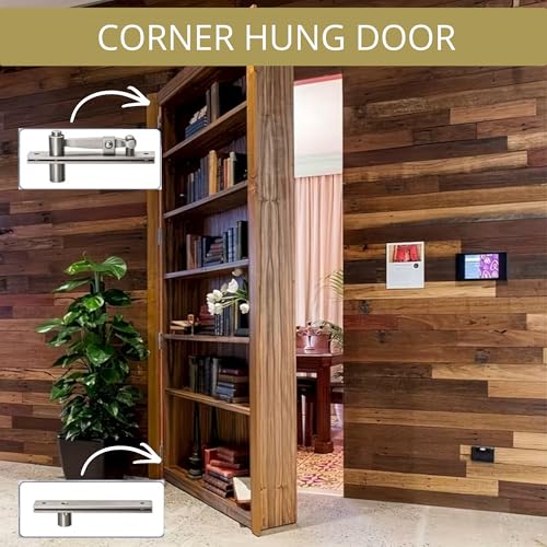 Heavy-Duty Stainless Steel 360° Door Pivot Hinge System – Durable Hinges for Wood Doors - 220lbs Capacity 1-Pack - size: 220lbs 1-pack
