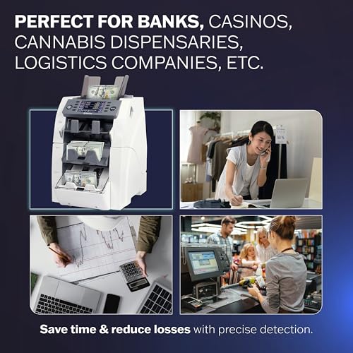 Bank Grade Mixed Denomination Bill Counter and Sorter CR2500 with Printer - Full Spectrum Counterfeit Detection PC Suite 2 Year Warranty (CR2500) - size: CR2500