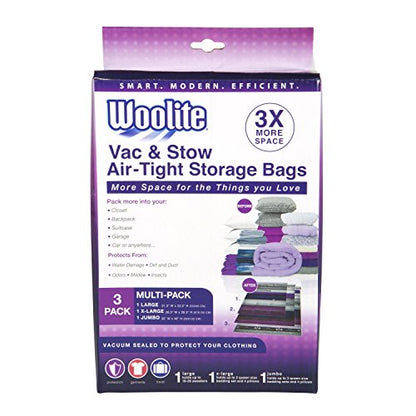 Laundry 360 3 Piece Air-Tight Vacuum Storage Bags Multi-Pack