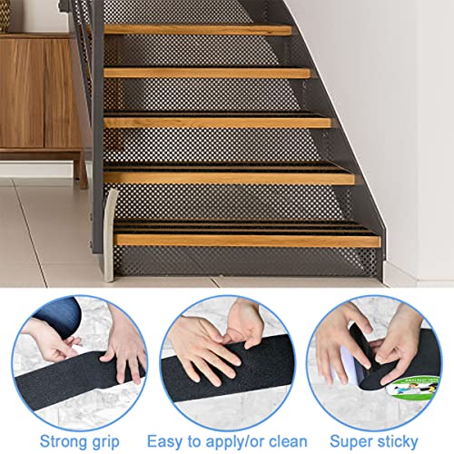 Yorwe Anti Slip Tape Stairs & Ramps, Traction Grip(1" x 190", Black/Yellow) - color: Black / Yellow, size: 1" Width x 190" Long
