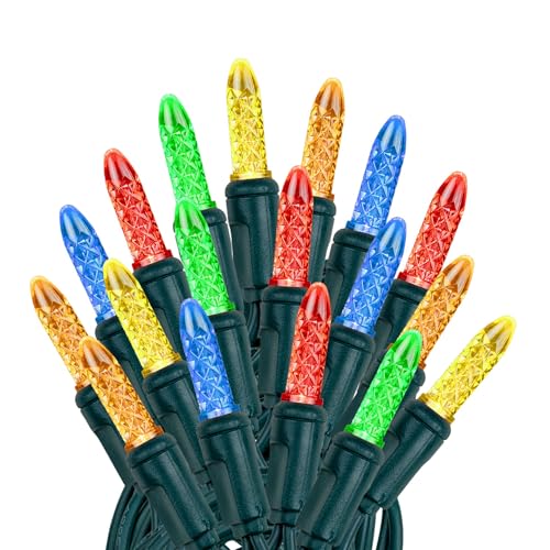 Novelty Lights 25FT 50 LED M5 Multicolor Christmas String Lights Set - color: Multicolor