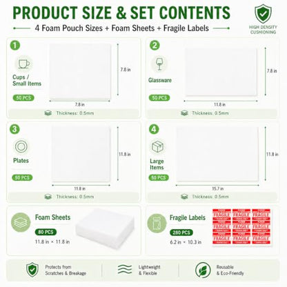 560 Pcs Dish Packing Supplies for Moving Dish packing kit