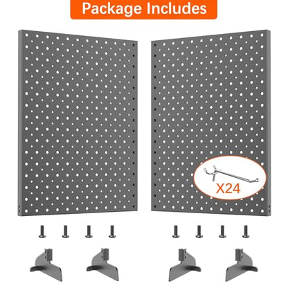 TORACK Pegboard Display Stand for Craft Shows & Fairs, Black, Pack of 2 - style: 2-Pack Black