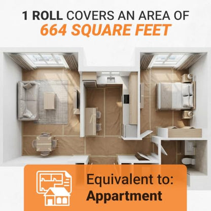Floor Protection Natural Brown Rosin Paper 48" x 166 ft - style: 664 sq ft (48" x 166' Roll)