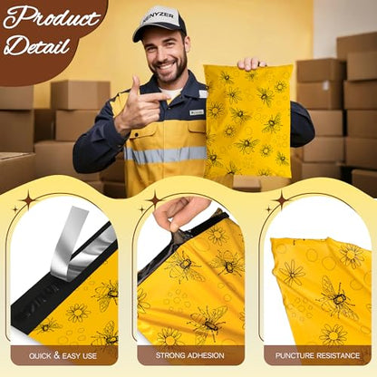 Cute Poly Mailers 10x13 Inch 25 Pcs, Bees Printed - color: Bees, size: 10x13 Inch 25Pcs